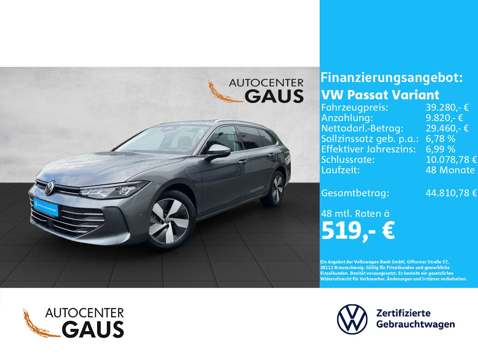 Passat Variant Business 1.5 TSI eHybrid DSG AHK