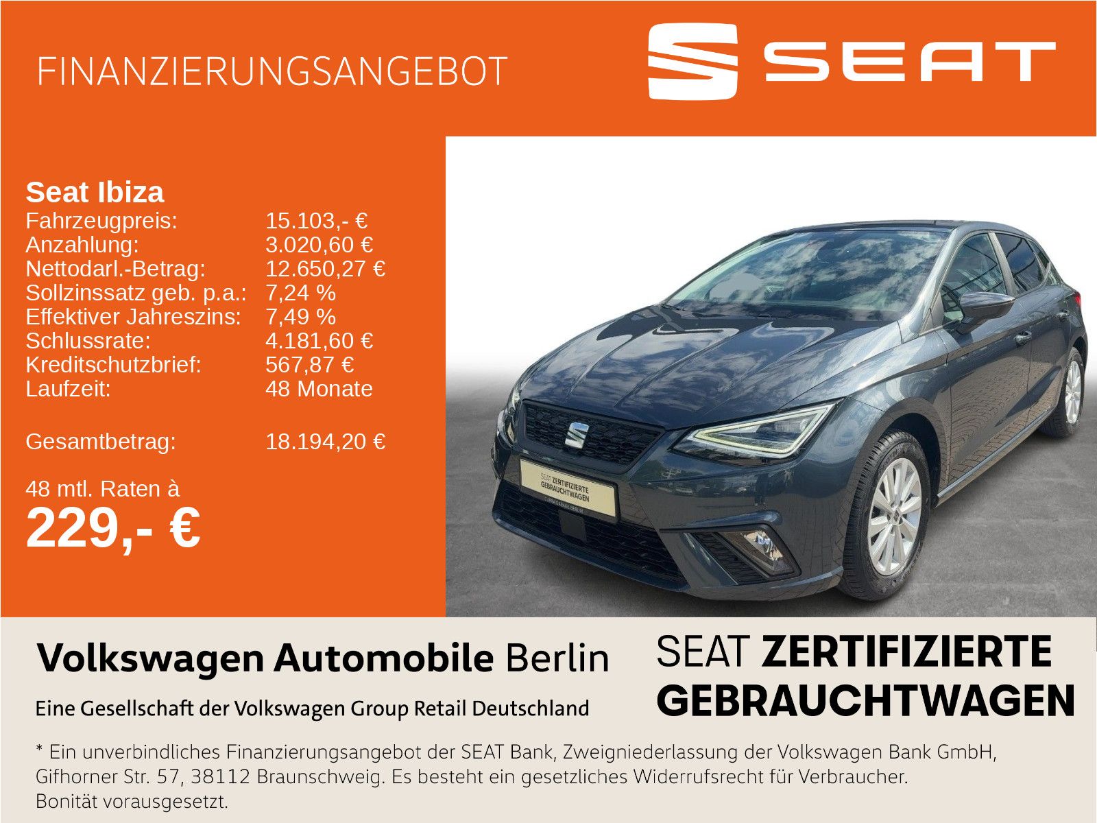 Seat Ibiza 1.0 TSI DSG Style LED SHZ ACC PDC