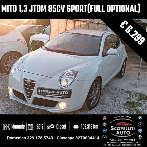 Alfa Romeo MiTo 1.3 JTDm 85 CV S&S Pelle Climatronic navi F