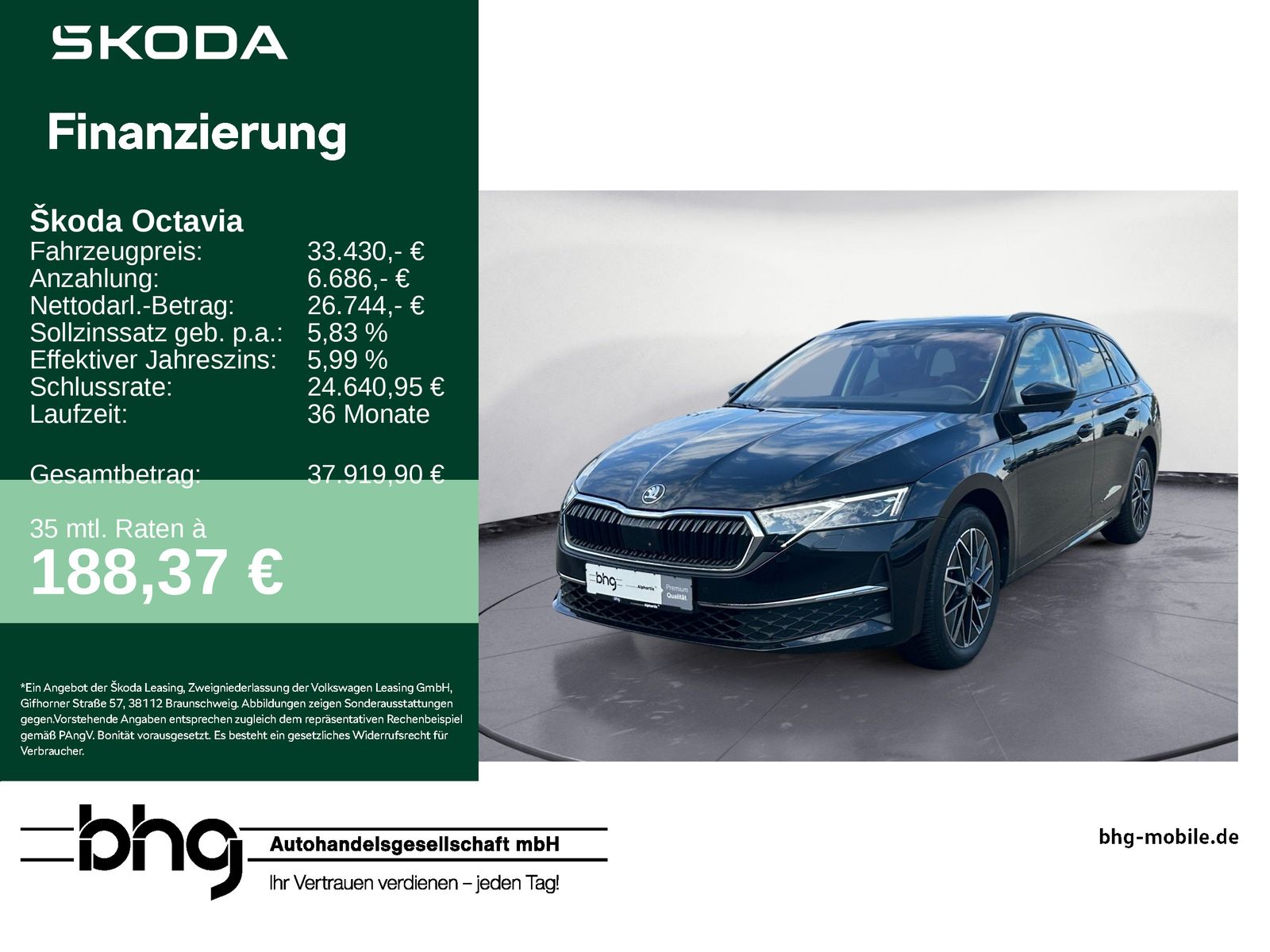 Skoda Octavia Combi 2.0 TDI DSG Canton HUD Pano Standh