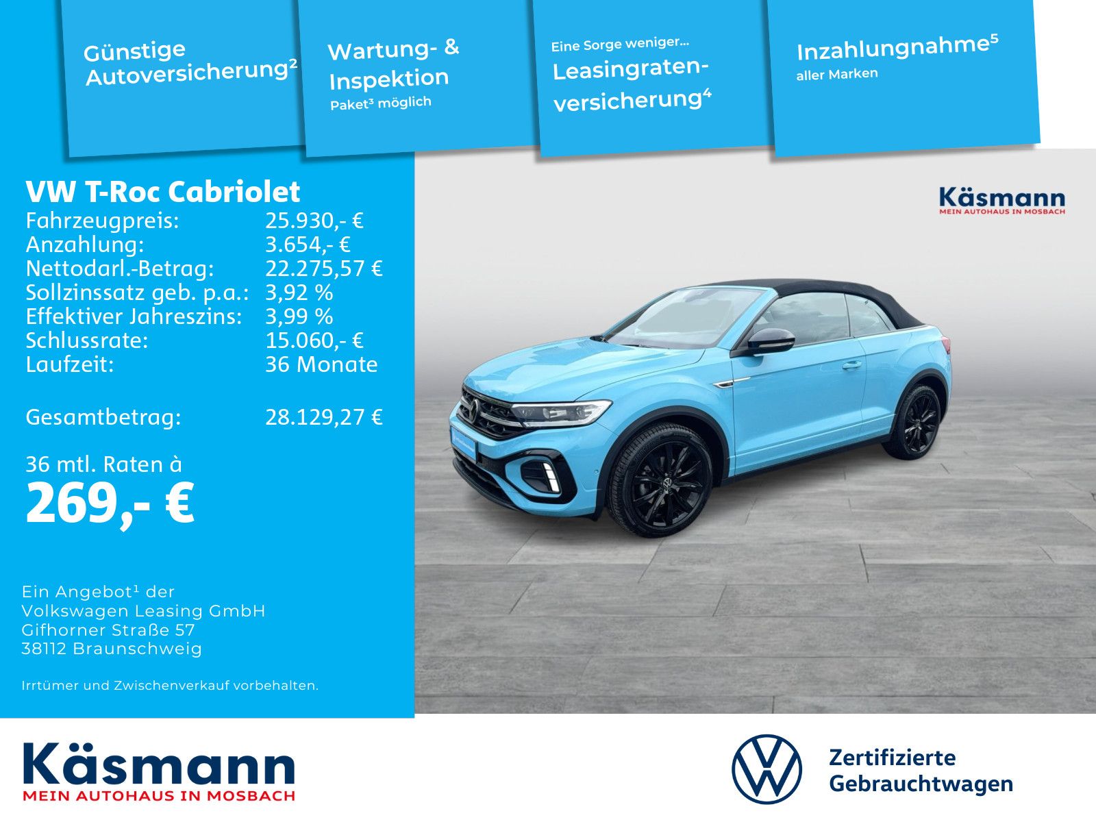 Volkswagen T-Roc Cabriolet R-Line 1.5TSI BLACKSTYLE MATRIX foto 2