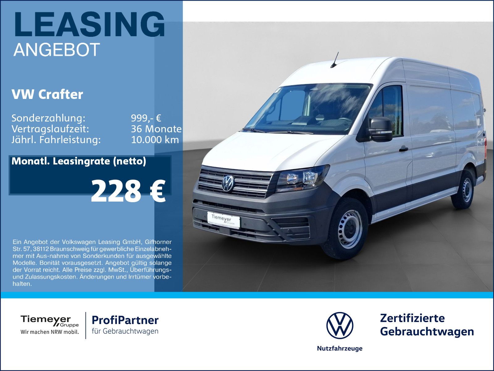 Volkswagen Crafter 35 Kasten MR HD 3-SITZE NAVI 270°TÜREN