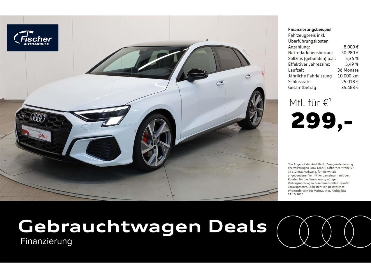 AUDI S3 Sportback TFSI Pano/Matrix/Leder/B&amp;O/19''/RFK