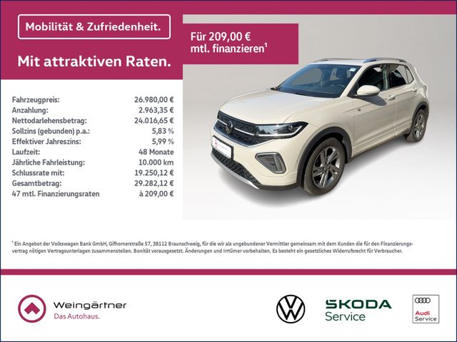 T-Cross 1.5 TSI R-Line, Navi, RearView, ACC, Key