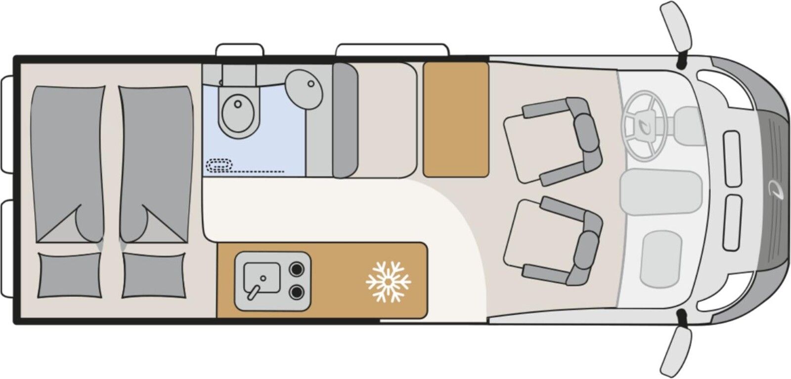 Fahrzeugabbildung Dethleffs Globetrail 600 DK / Fiat / Aufstelldach Heckausz