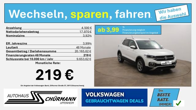 T-Cross STYLE 1.0 TSI OPF 6-Gang 3,99%