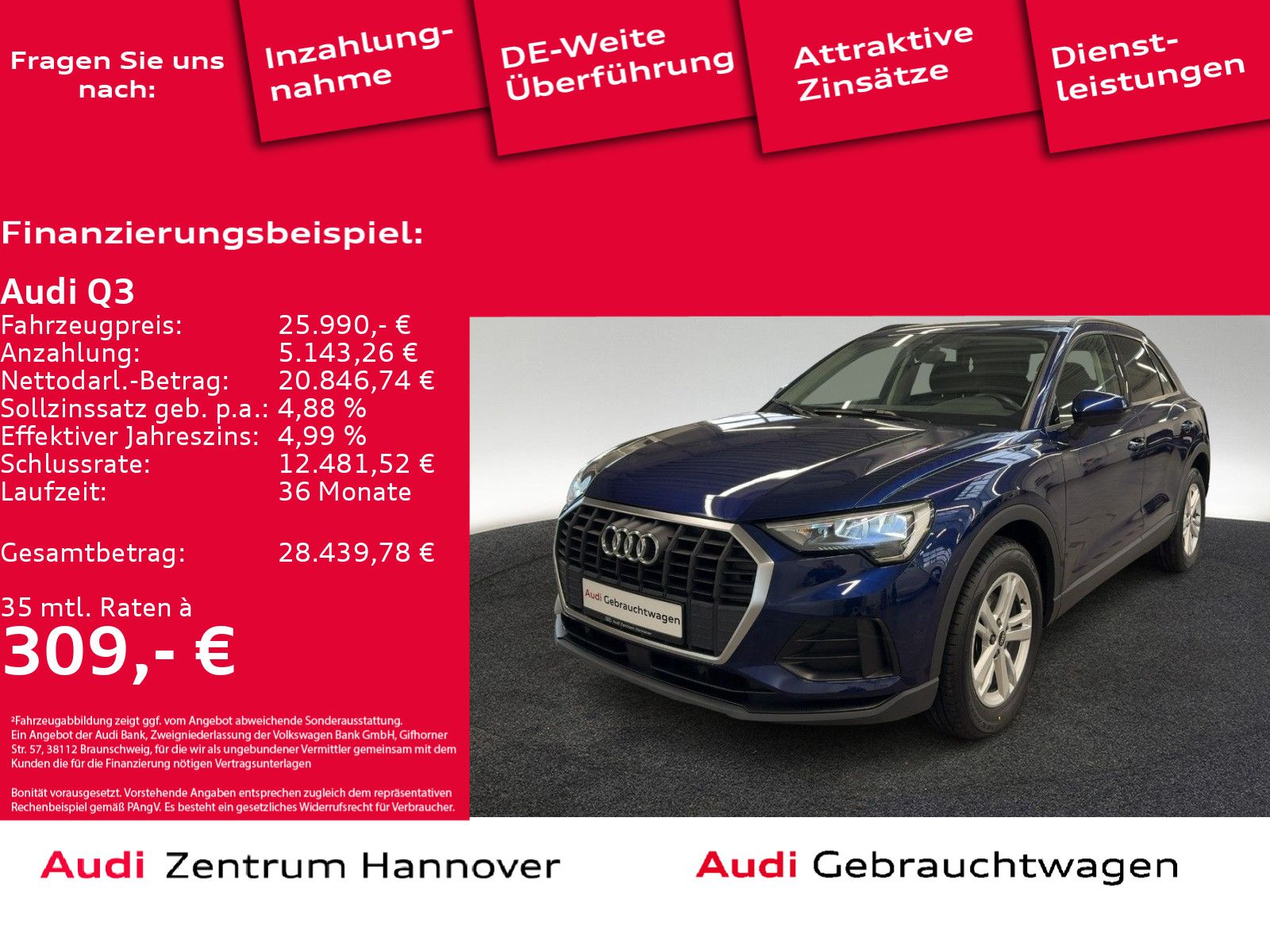 Audi Q3 35 TDI AHK Navi Sportsitze virtual