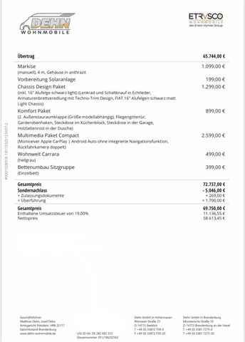 Etrusco T 6.9 SBC 5.046,00 € Sondernachlass!