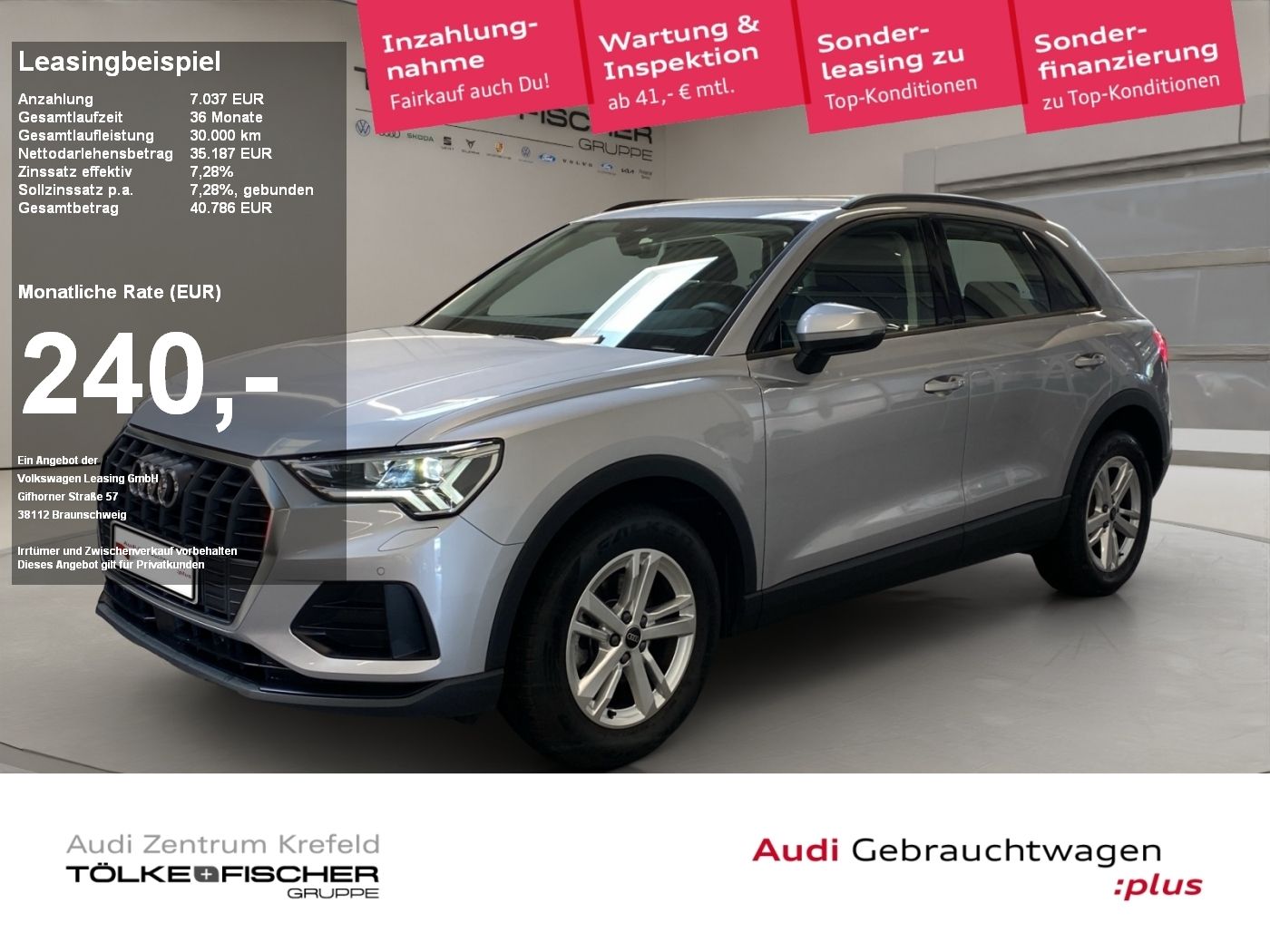 Audi Q3 35 2.0 TDI SHZ el.Heck LM LED ACC PDC AUT