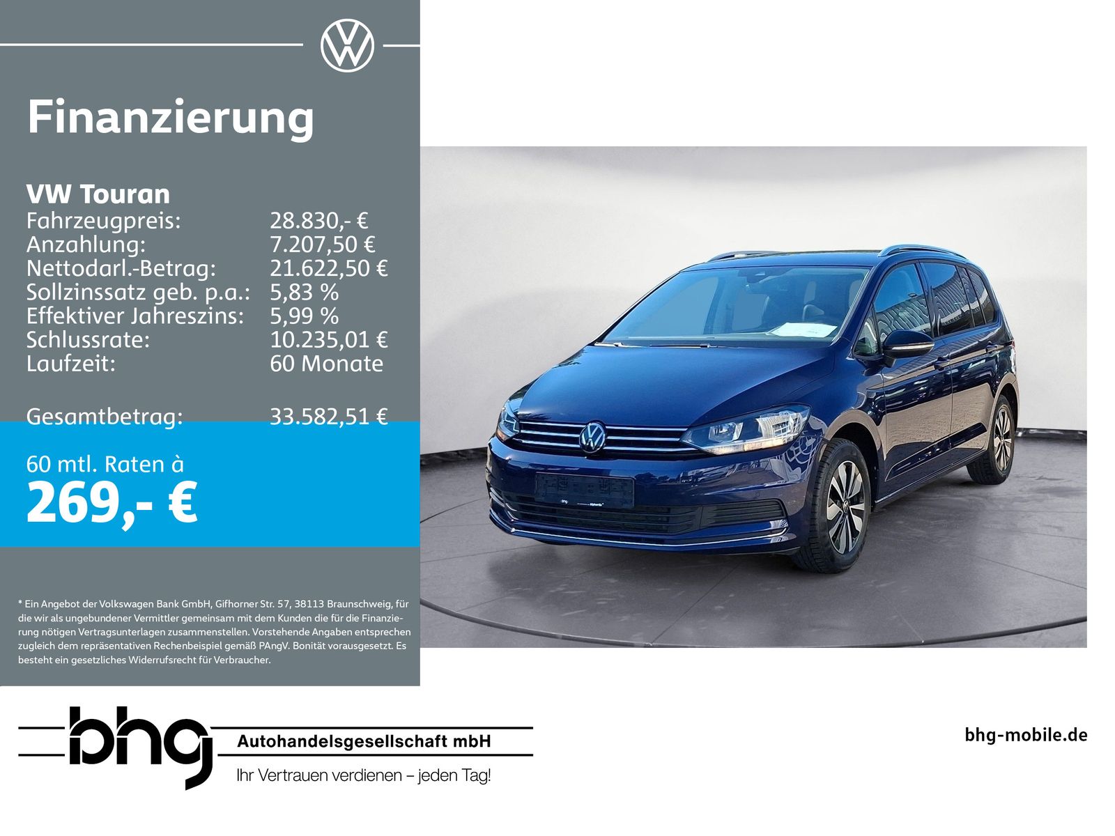 Volkswagen Touran 1.5 TSI GOAL #7-SITZER #KAMERA #NAVI