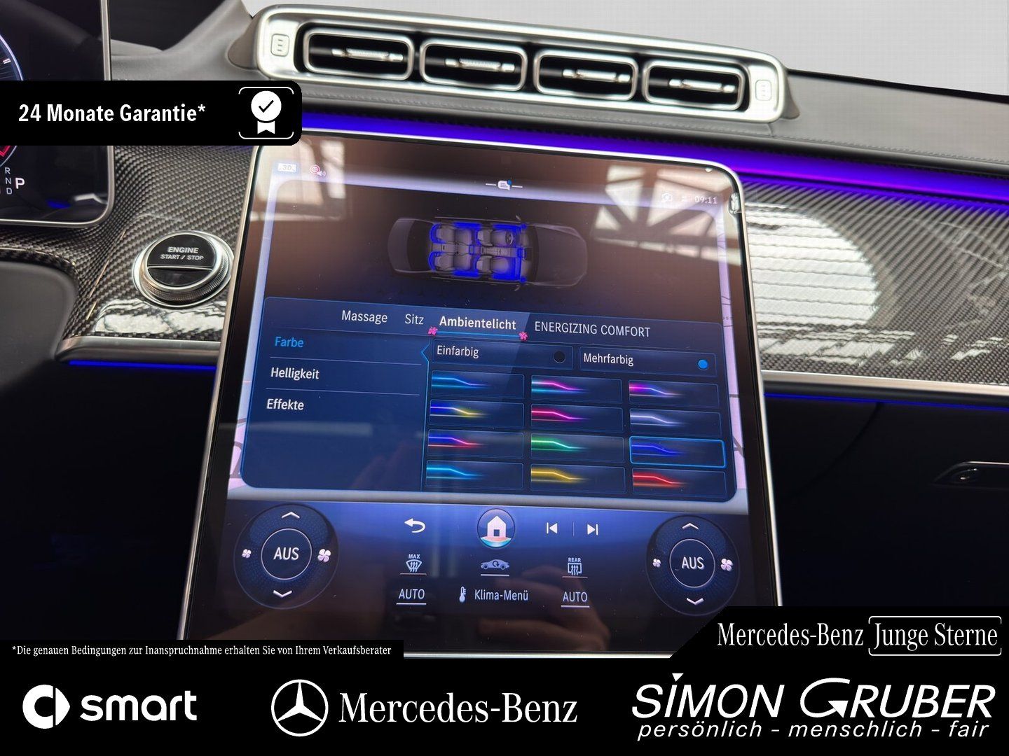 Fahrzeugabbildung Mercedes-Benz S 63 e Perfo L Chauffeur Carbon Burm4D Fondent.