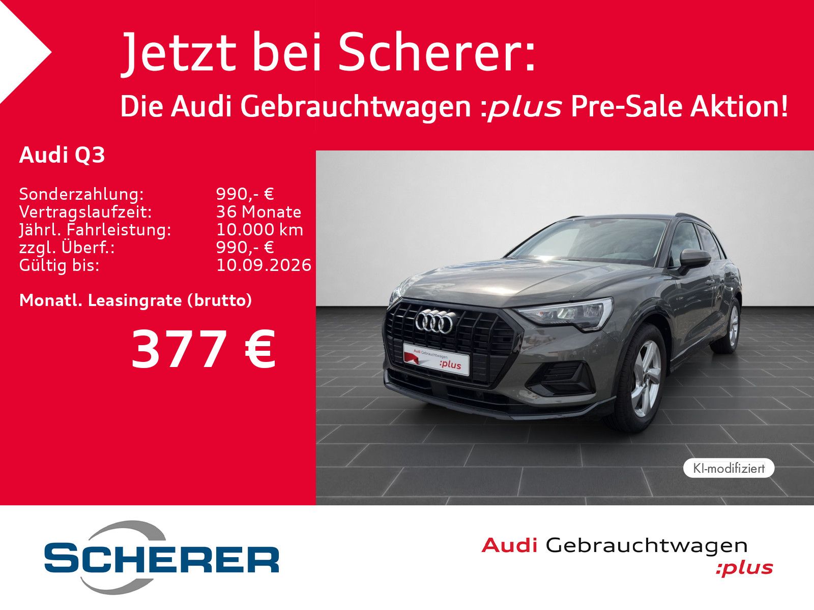 Audi Q3 advanced 35 TFSI S tronic AHK ACC 3 J. Anschl