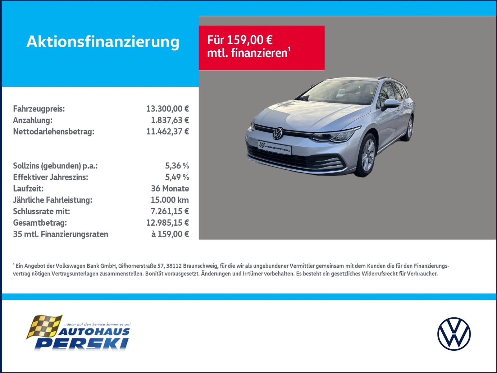 Volkswagen Golf VIII 8 Variant 1.0 eTSI Life DSG  KLIMA, NA