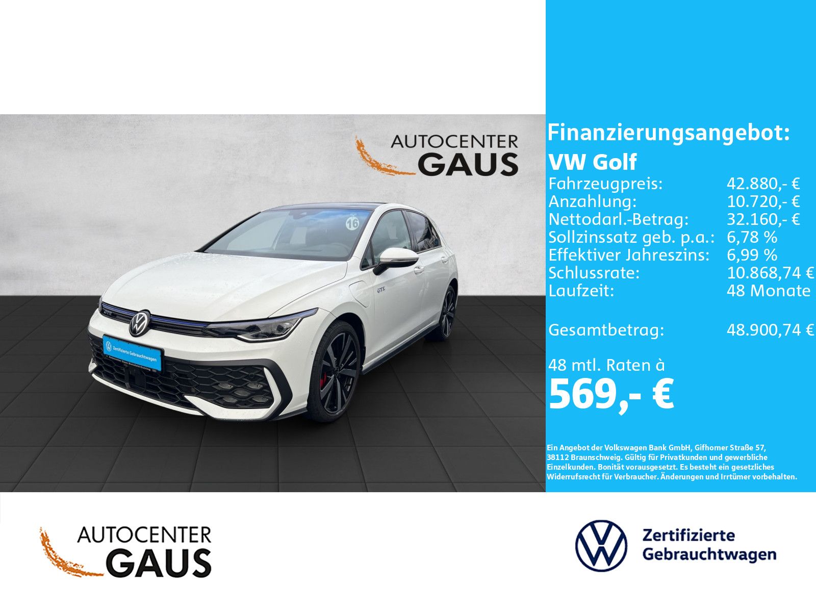 Golf VIII GTE 1.5 TSI eHybrid DSG AHK*Navi*LED