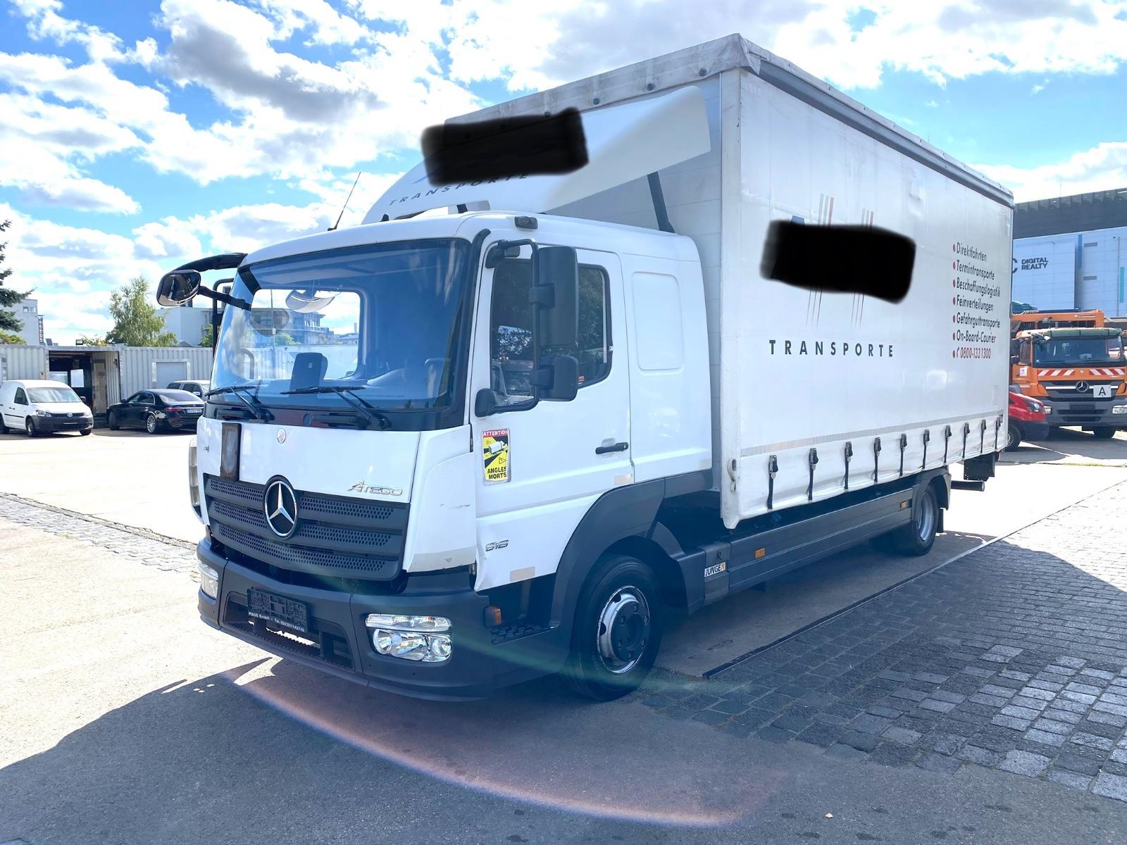 Mercedes-Benz Atego-818L/E6-C/LBW/BA-Seiten-Planen/1xBett/