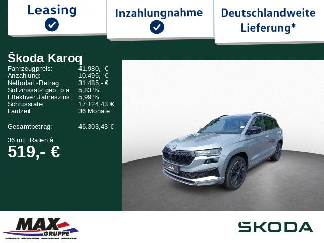 Karoq 1.5TSI 110kW Sportline 360°+PANO+MATRIXLED