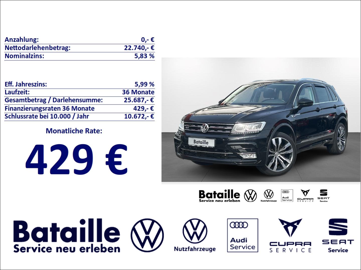 Volkswagen Tiguan 2.0 TDI 4M R-Line AHK Pano Navi StandHZG