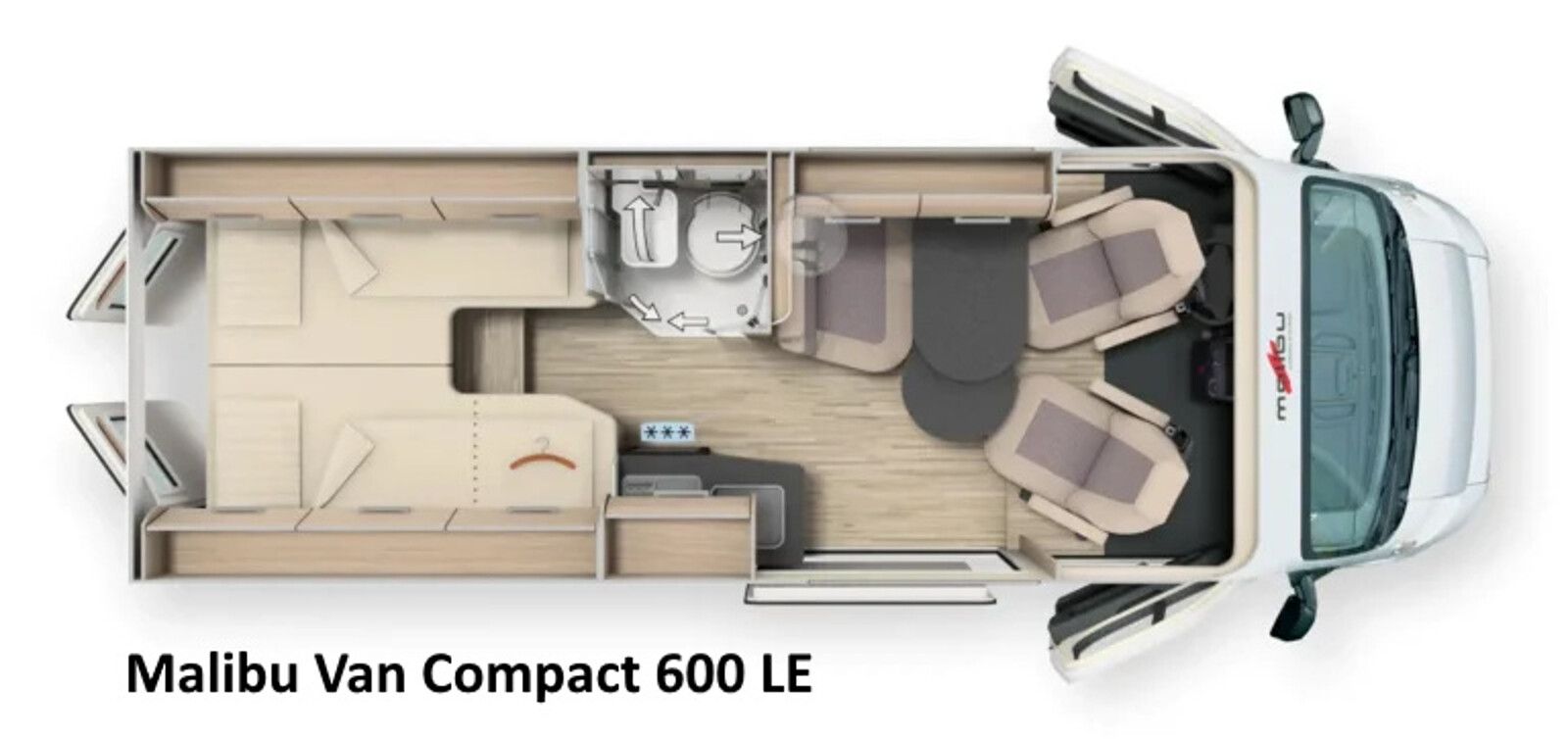 Fahrzeugabbildung Malibu Van compact 600 LE Fiat, Navi,Chassis-Plus-Paket