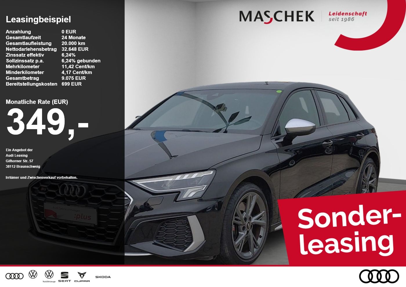 Audi S3 Sportback Naviplus VCplus GRA Sitzh DAB AUT