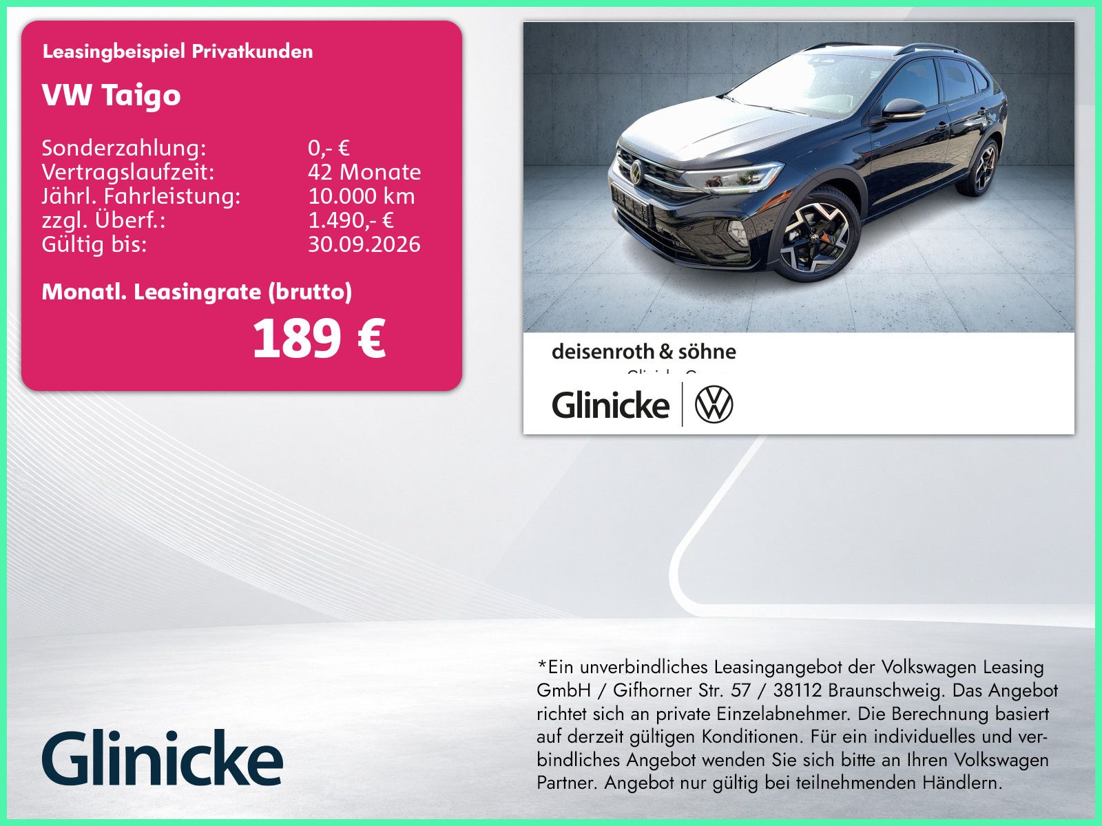 Volkswagen Taigo R-Line 1.0l TSI GJR/Kamera/Klimaauto/SHZ