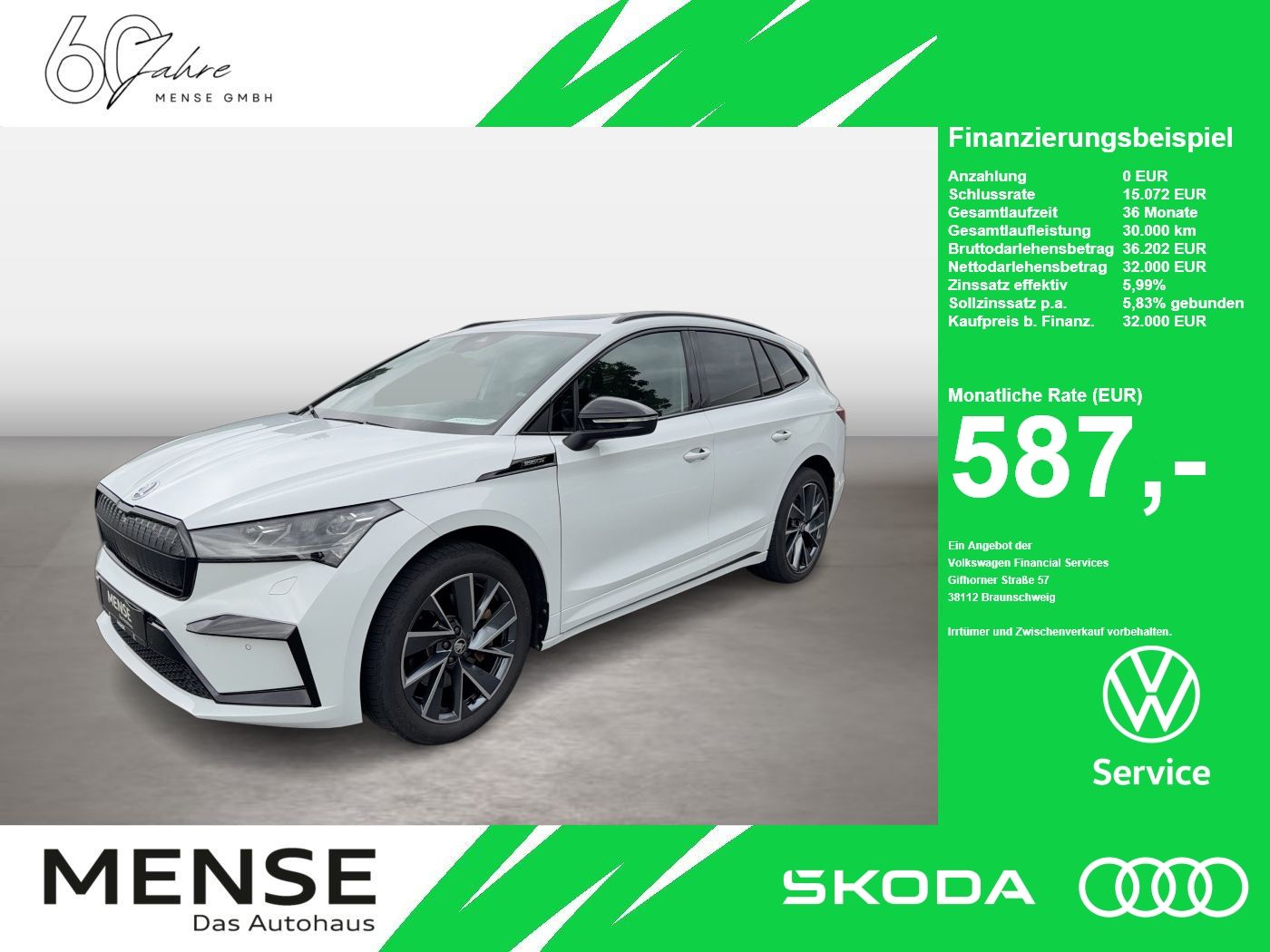 Skoda Enyaq 80 Sportline 82kWh Batterie 150kW Elektrom