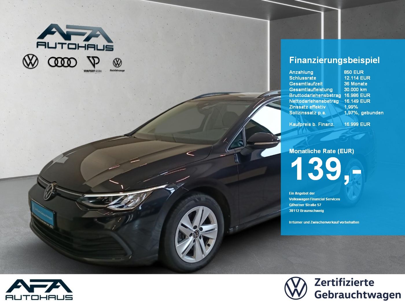 Volkswagen Golf VIII Var. 2.0 TDI LIFE DSG Navi*LED*ACC*APP