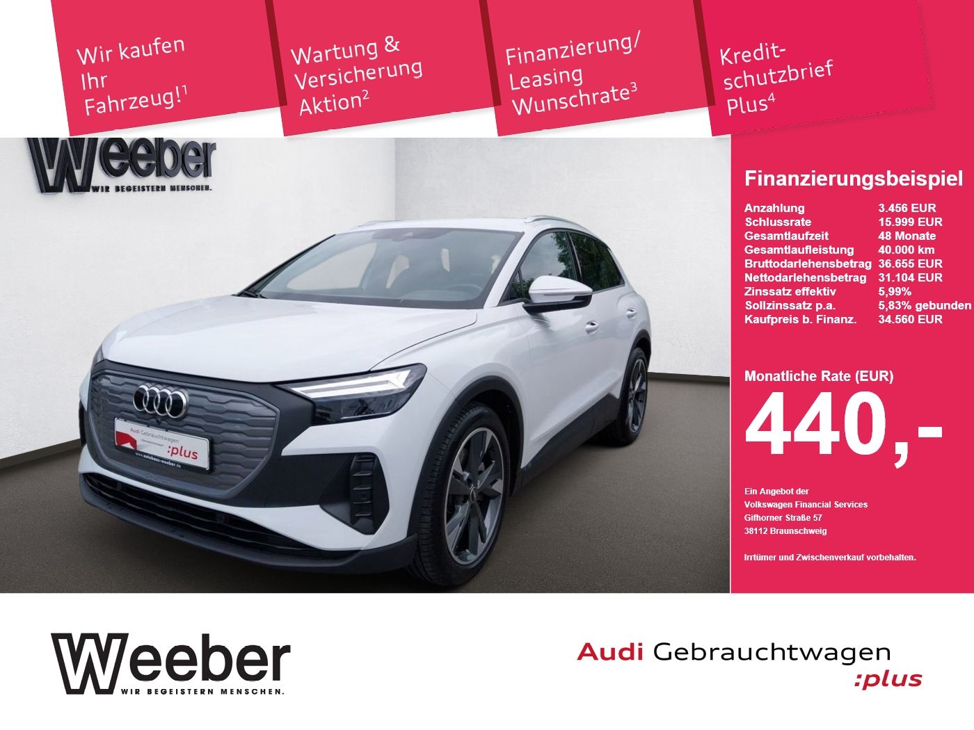 Audi Q4 e-tron quattro *SHZ*APP CONNECT*LED*PDC*GRA*