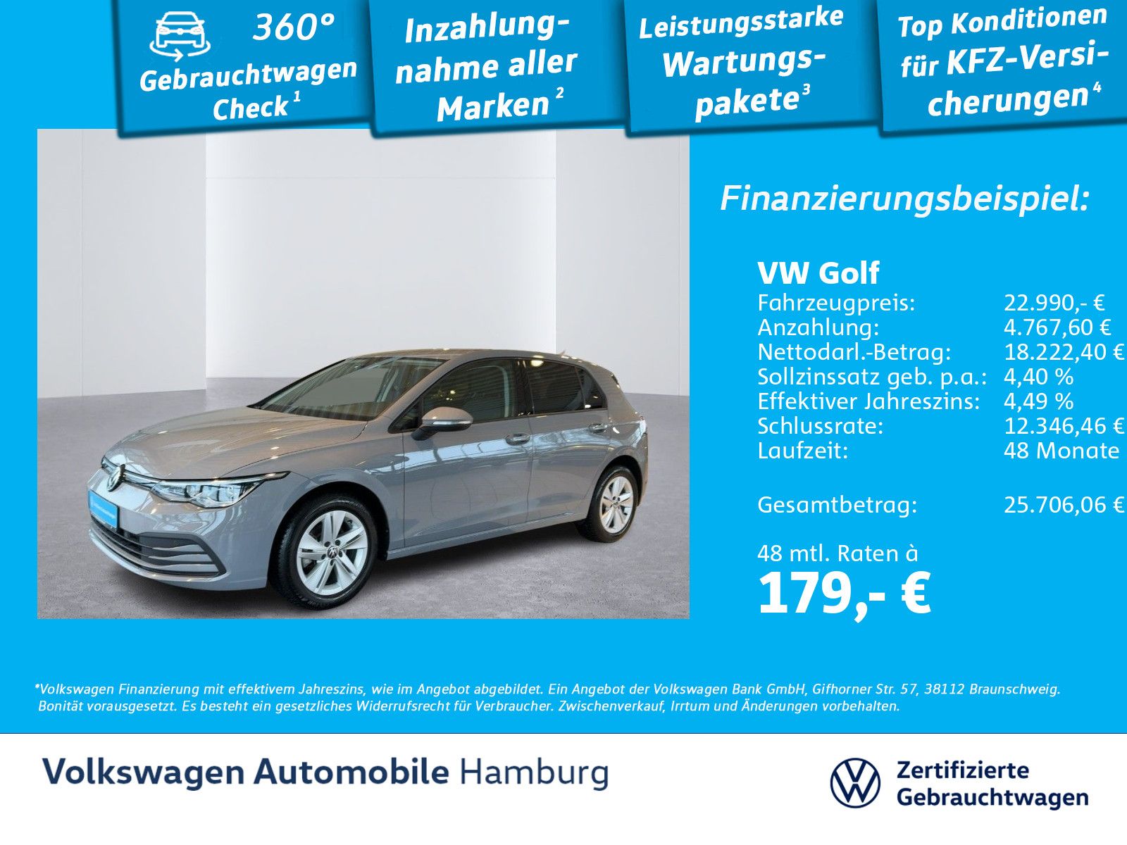 Volkswagen Golf VIII 1.5 TSI Life Ganzjhresreifen Navi AppC