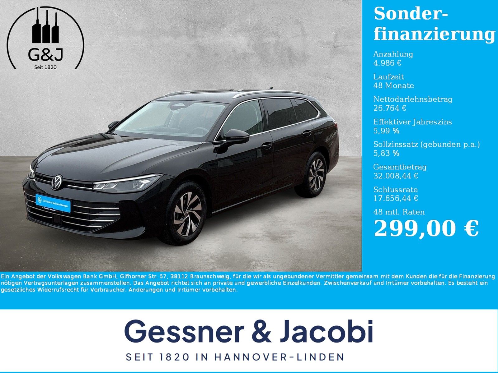 Fahrzeugabbildung Volkswagen Passat Variant 2.0 TDI Business AHK Kamera HuD M