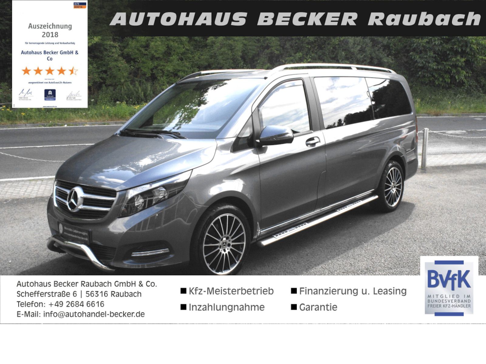 Fahrzeugabbildung Mercedes-Benz V 250 d Lang*2.5 T. Anhängelast*Trittbretter*AHK