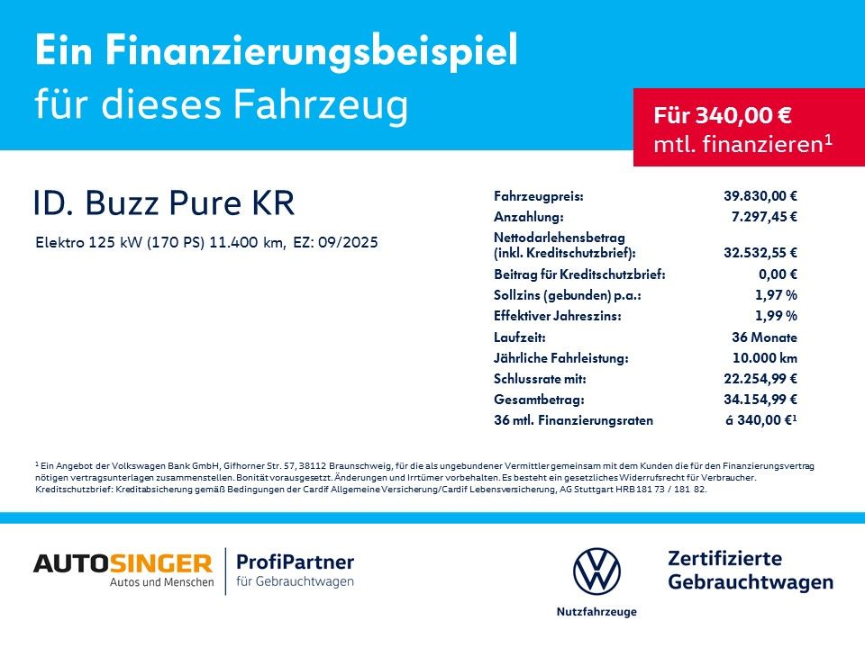 Volkswagen ID.Buzz Pure KR LED WÄRME ACC PDC LANE NAVI DAB foto 2