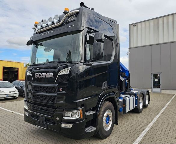 Scania R580 V8 HMF Kran Funk 66 to