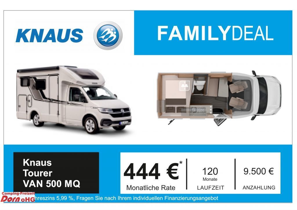 Knaus, Tourer VAN 500 MQ Vansation Monatl.Rate € 444.- 