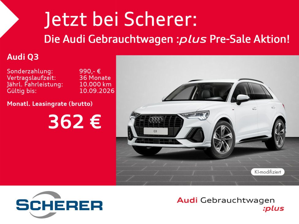 Abbildung Leasingangebot Audi Q3 S line 40 TFSI quattro *Navi*LED*Smartf-IF*AH