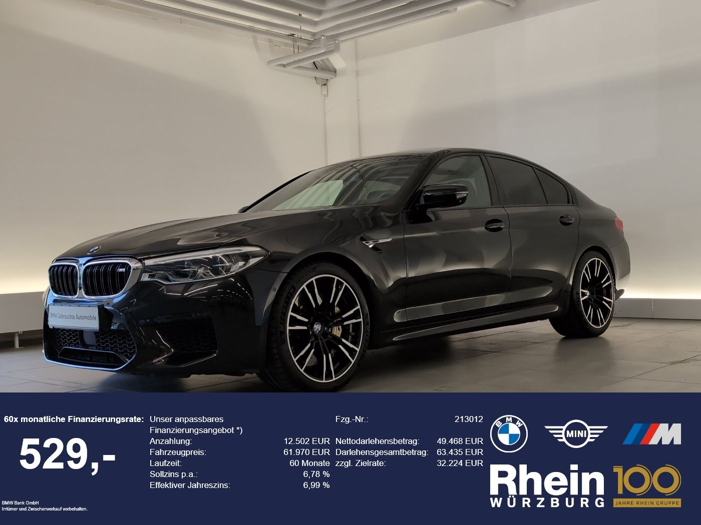 BMW M5 Limousine Navi/LED/360°/SHZ v+h/HuD/ACC/Apple