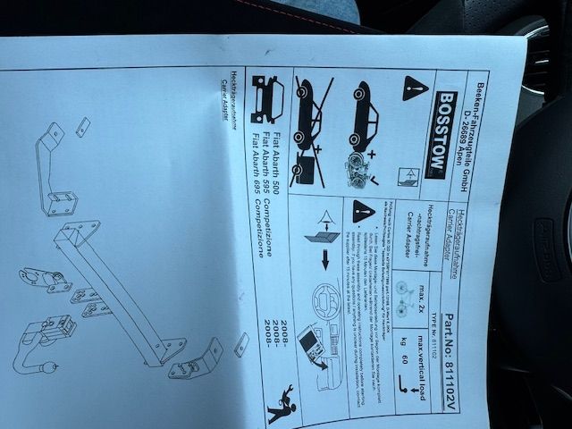 Fahrzeugabbildung Abarth 695C KLIMA NAVI ALU AHK für Fahrräder