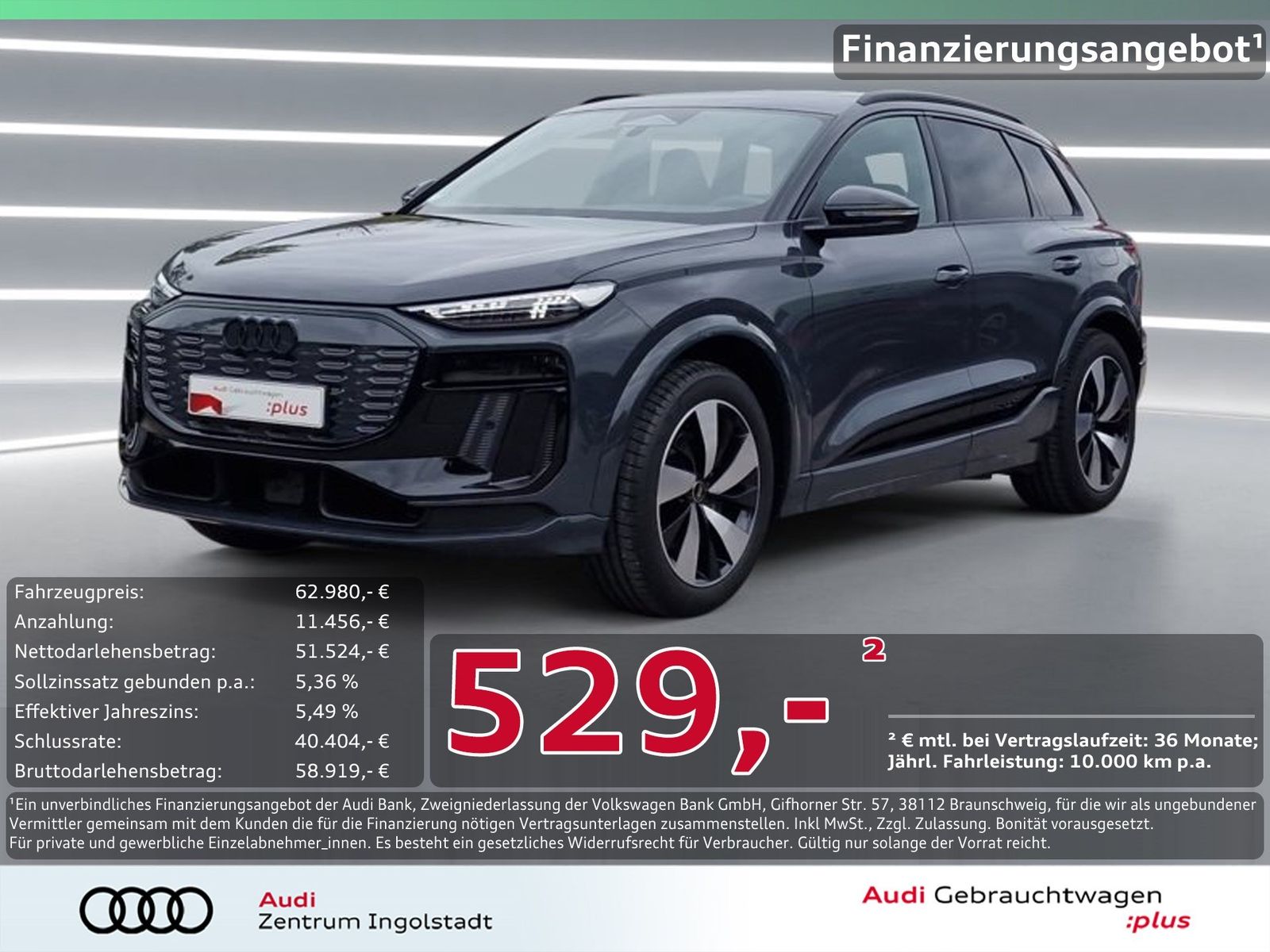 AUDI Q6 e-tron qu 2x S line Tech+ MATRIX AHK B&amp;O 20"