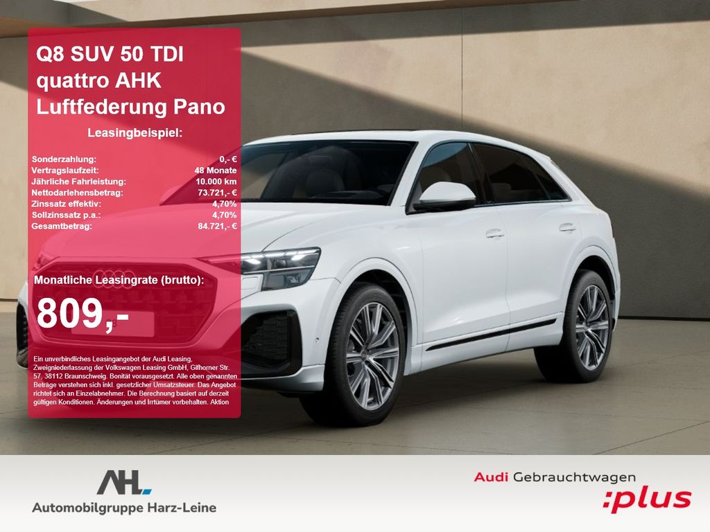 Audi Q8 SUV 50 TDI quattro AHK Luftfederung Pano 360