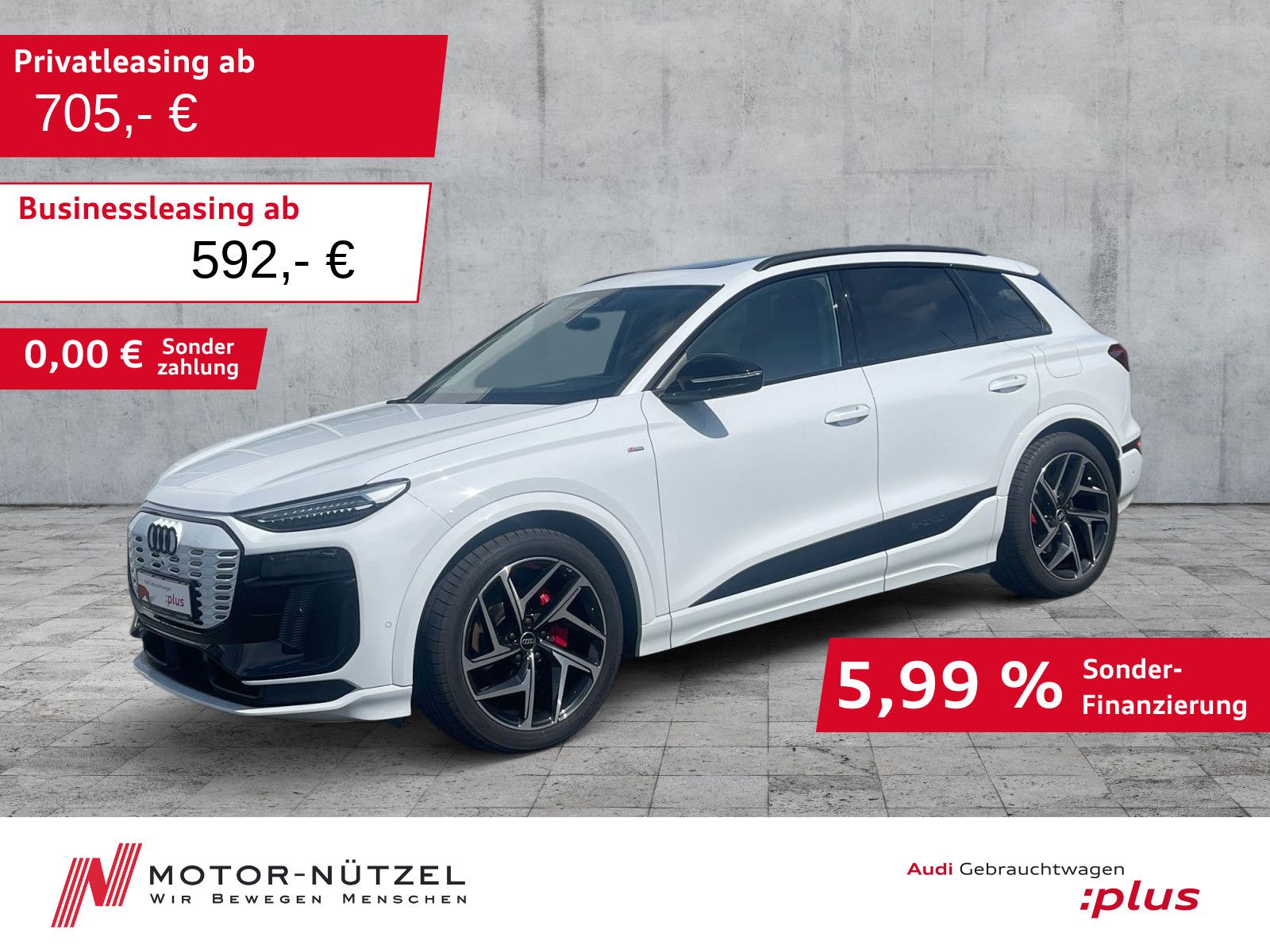 AUDI Q6 e-tron QU S-LINE MATRIX+HuD+B&amp;O+AIR+AHK+PANO
