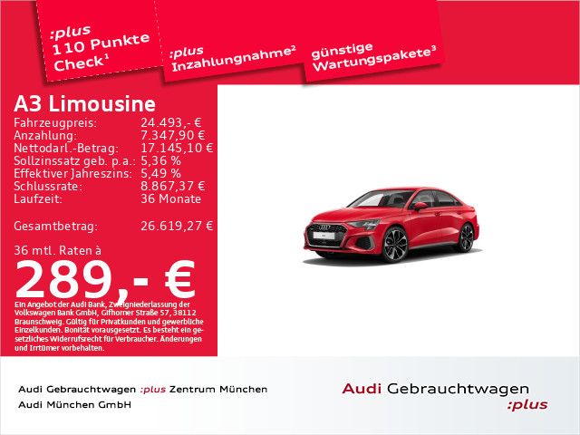 Audi A3 Limousine 40 TDI qu. S tronic S line Navi+/B&
