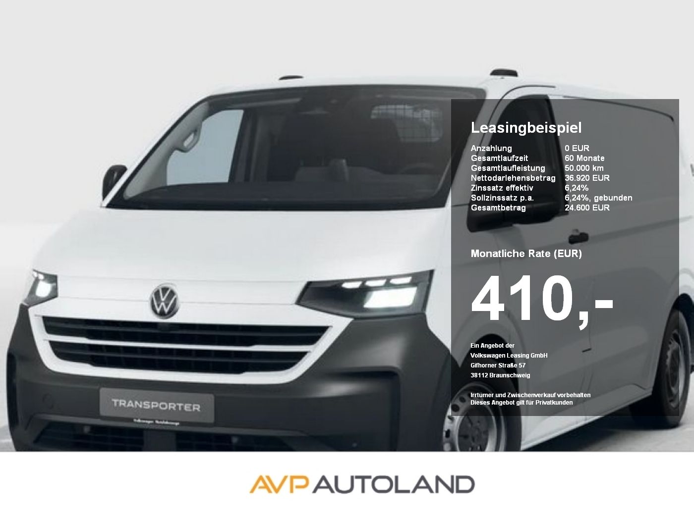 Volkswagen T7 Transporter Kasten KR 2.0 TDI | AHK | PDC |