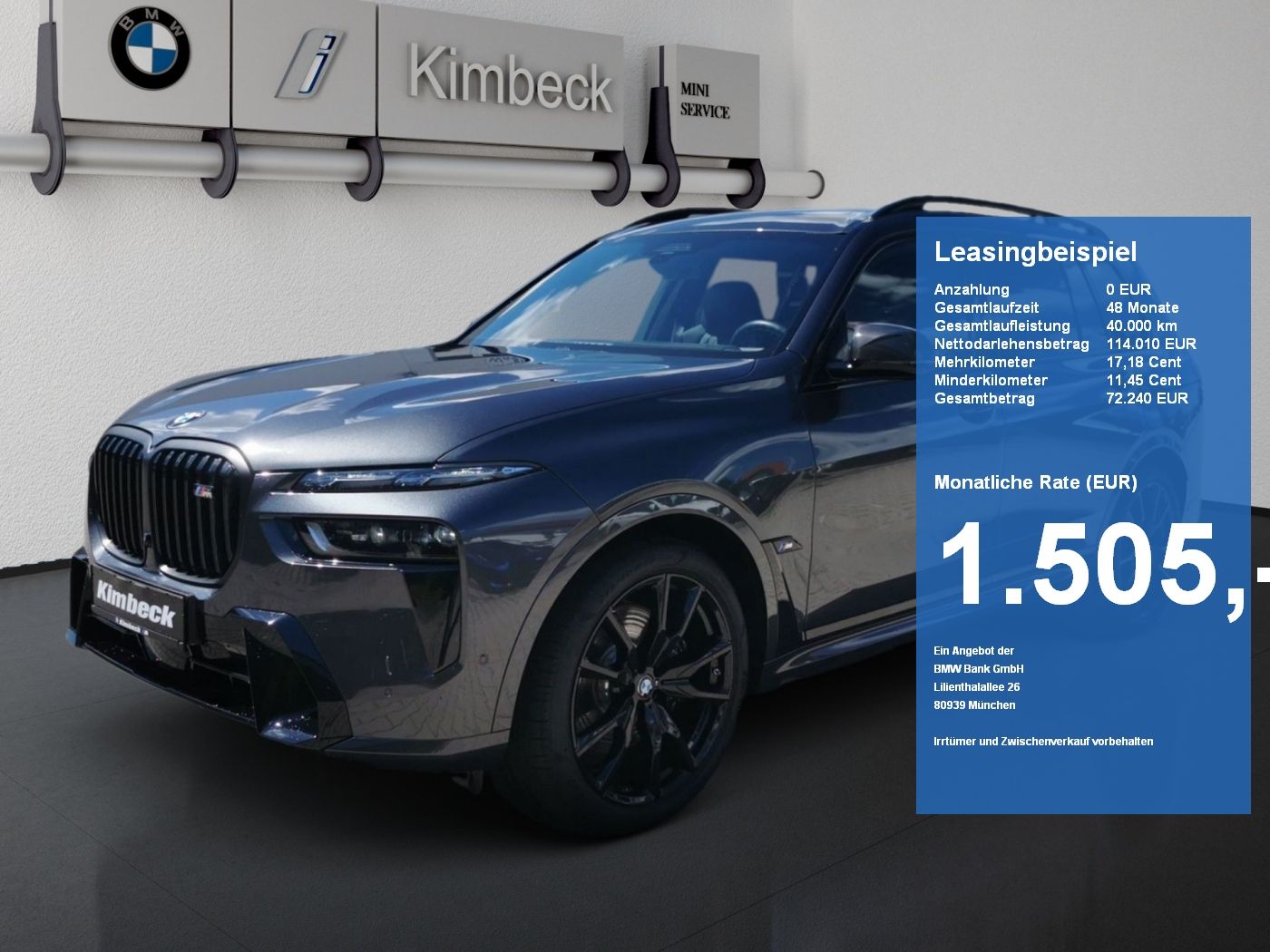 BMW X7 M60i xDrive M SPORT INDIVI GUNMETAL II METALL