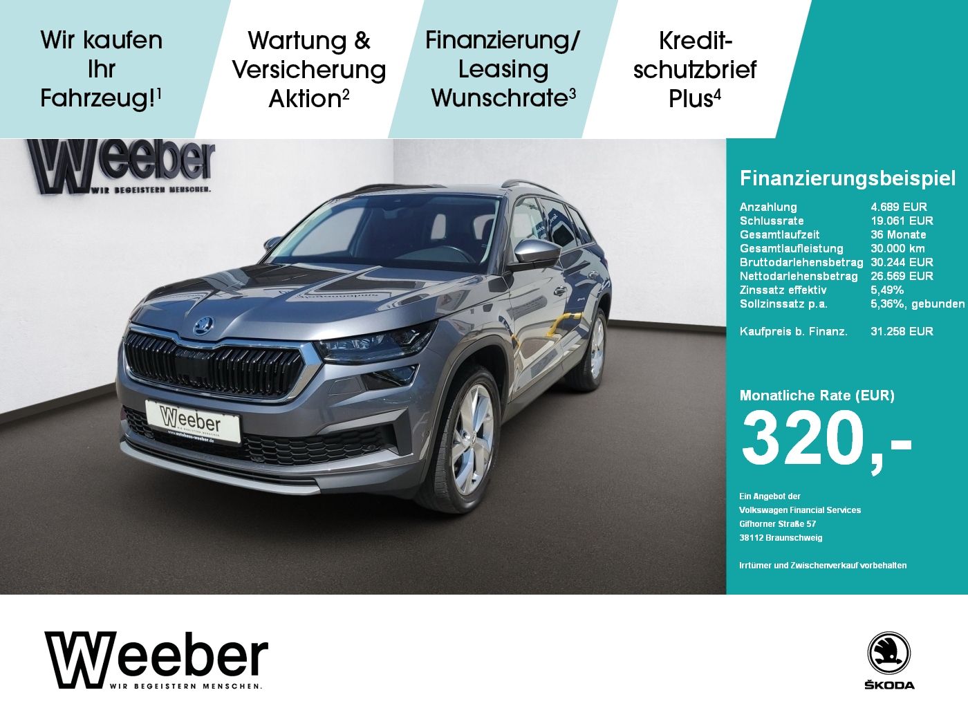 Skoda Kodiaq 4X4*AHK*PANO*NAVI*KAMERA*4XSHZ*ACC*LED*19