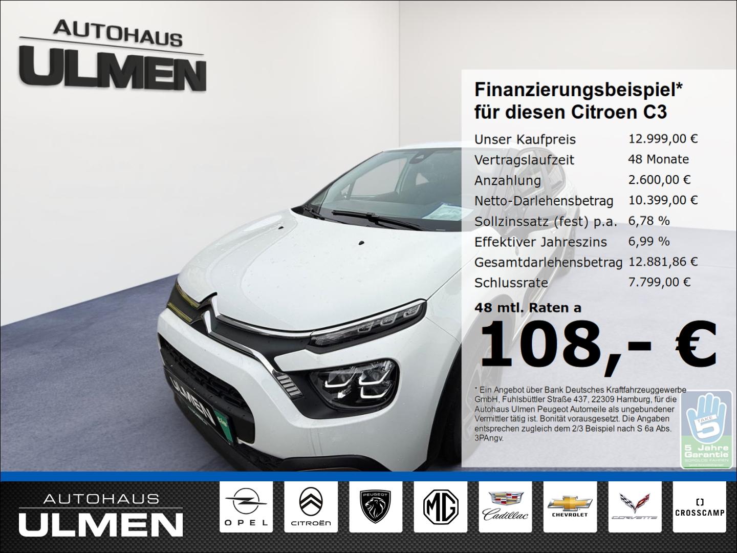 Citroën C3 C-Series 82 Spurhalteassit.Klimaauto.Tempomat