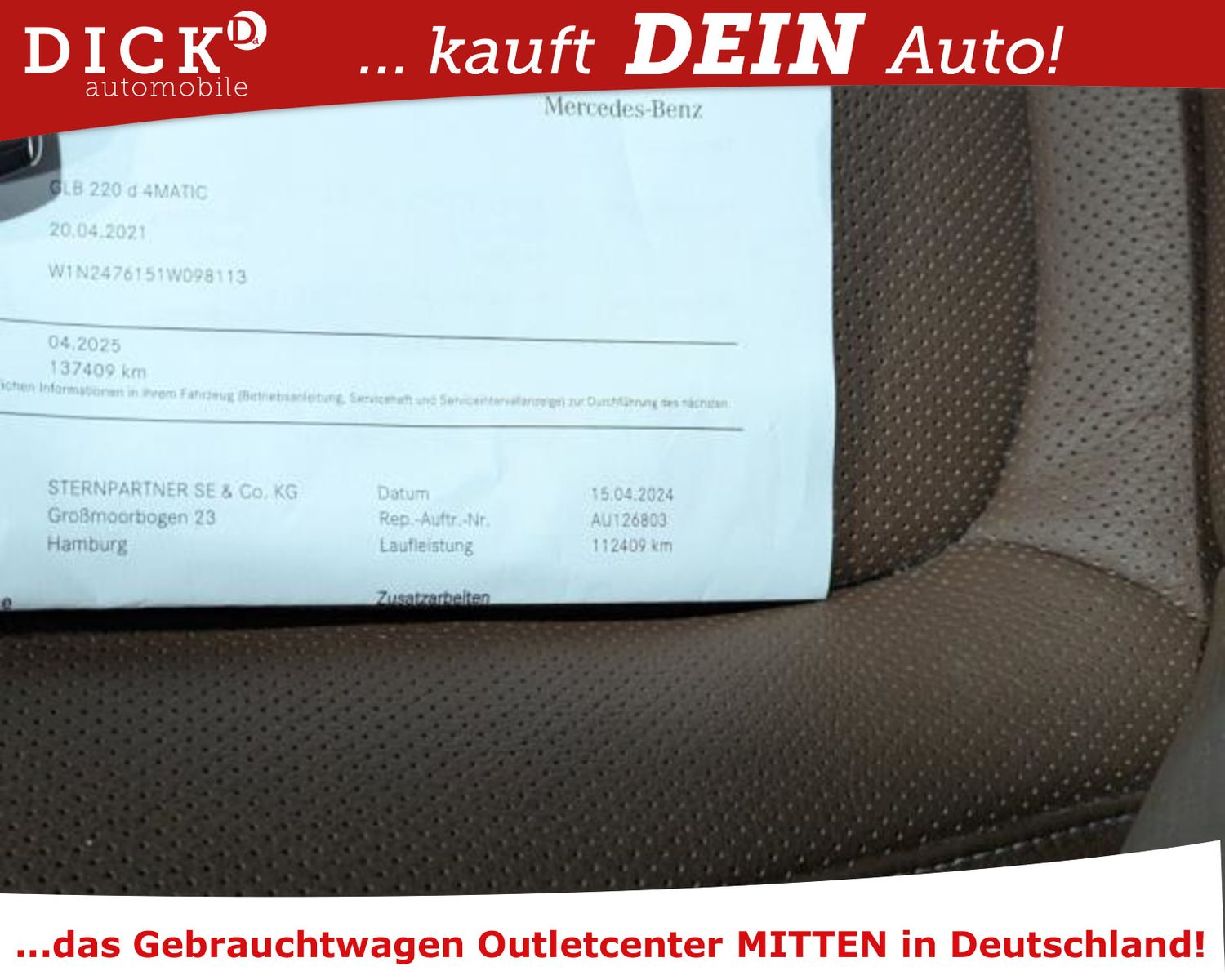 Fahrzeugabbildung Mercedes-Benz GLB 220d 4Mat 8G AMG/LED+/NAVI+/VIRTU/SHZ/AHK/8F