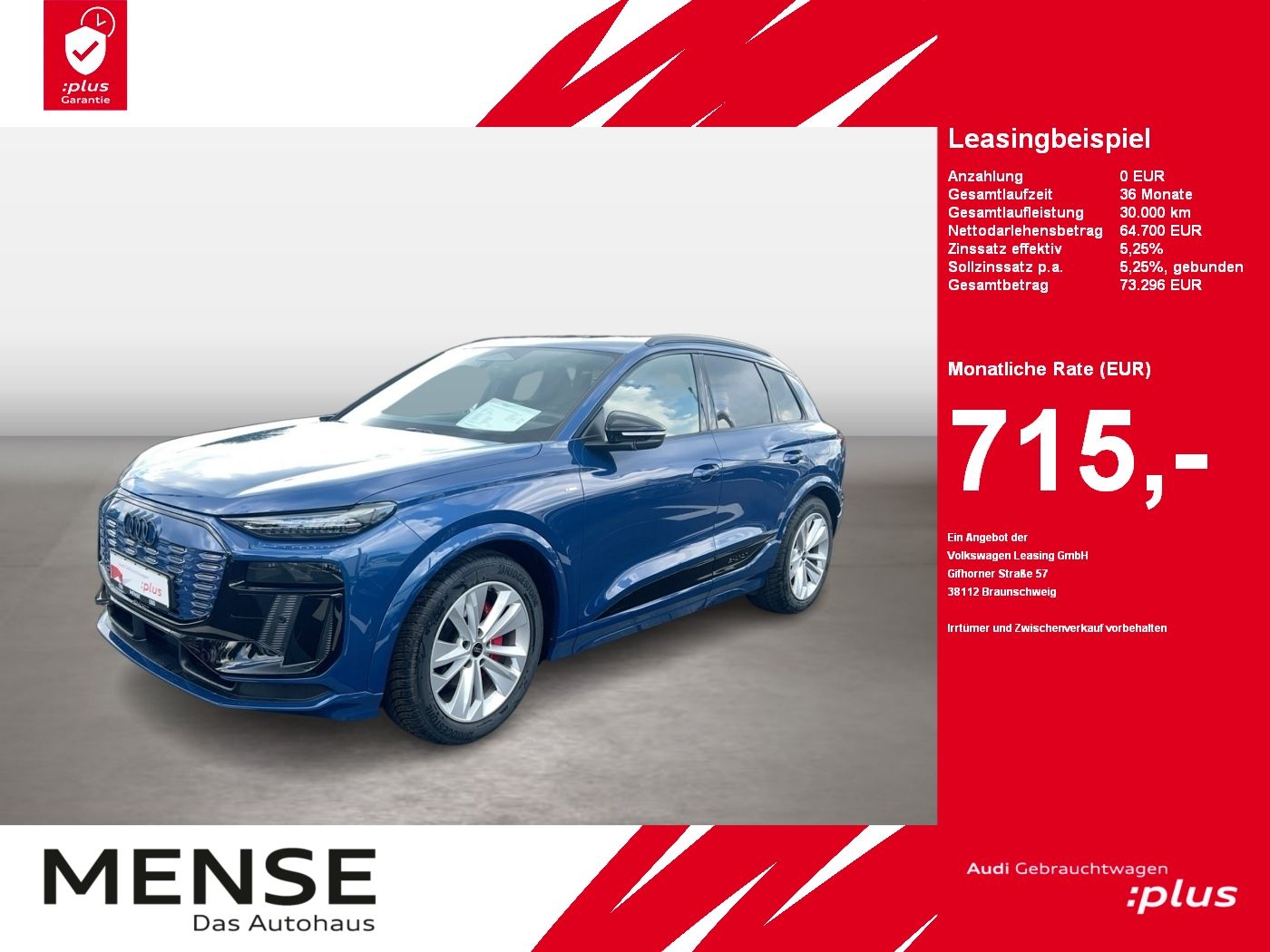 AUDI Q6 e-tron performance edition one blue B&amp;O|AHK