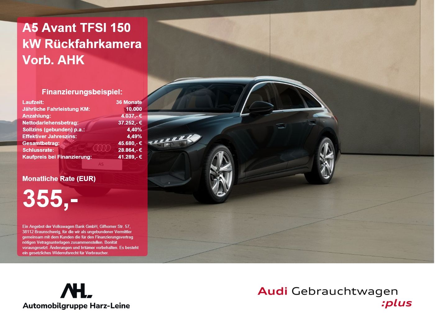 Audi A5 Avant TFSI 150 kW Rückfahrkamera Vorb. AHK LM