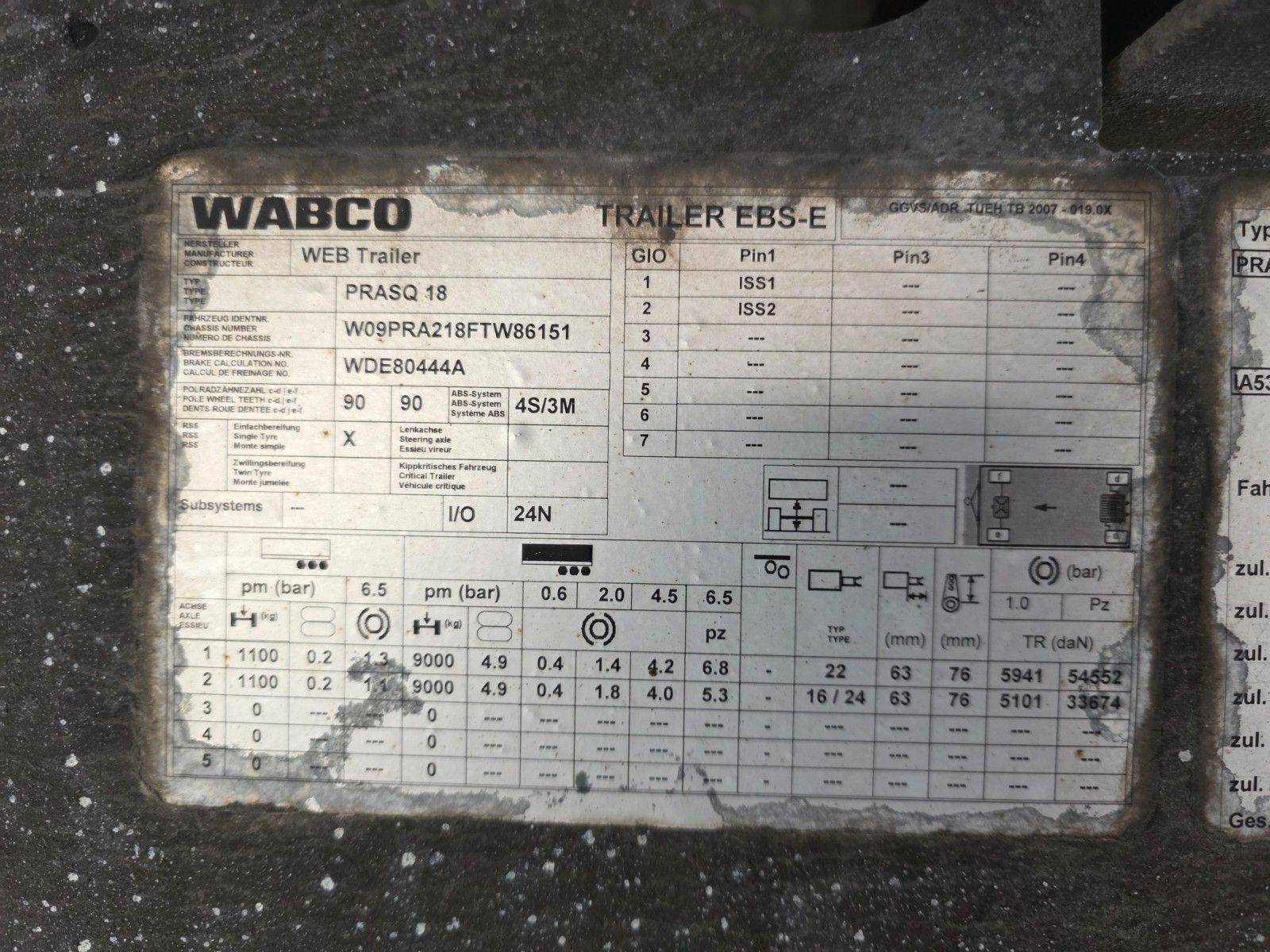 Fahrzeugabbildung Andere Ewers PRASQ18 Schwenkwand SAF LBW Bär 2.500kg