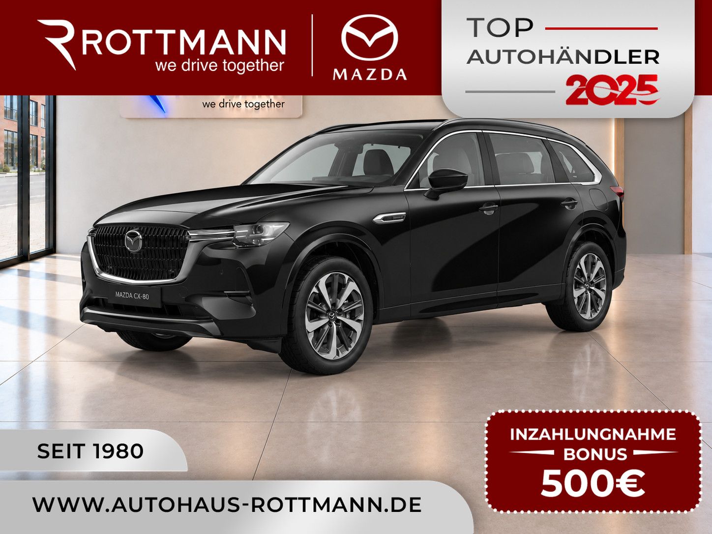 Mazda CX-80 Plug-In 327ps Aut. PHEV AWD Takumi Leder-W