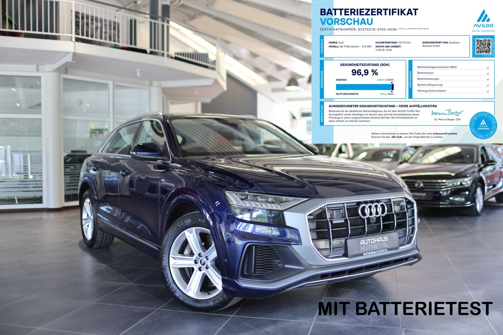 AUDI Q8 55 TFSIe QUAT. NP:109T€ / S-LINE / HEAD-UP
